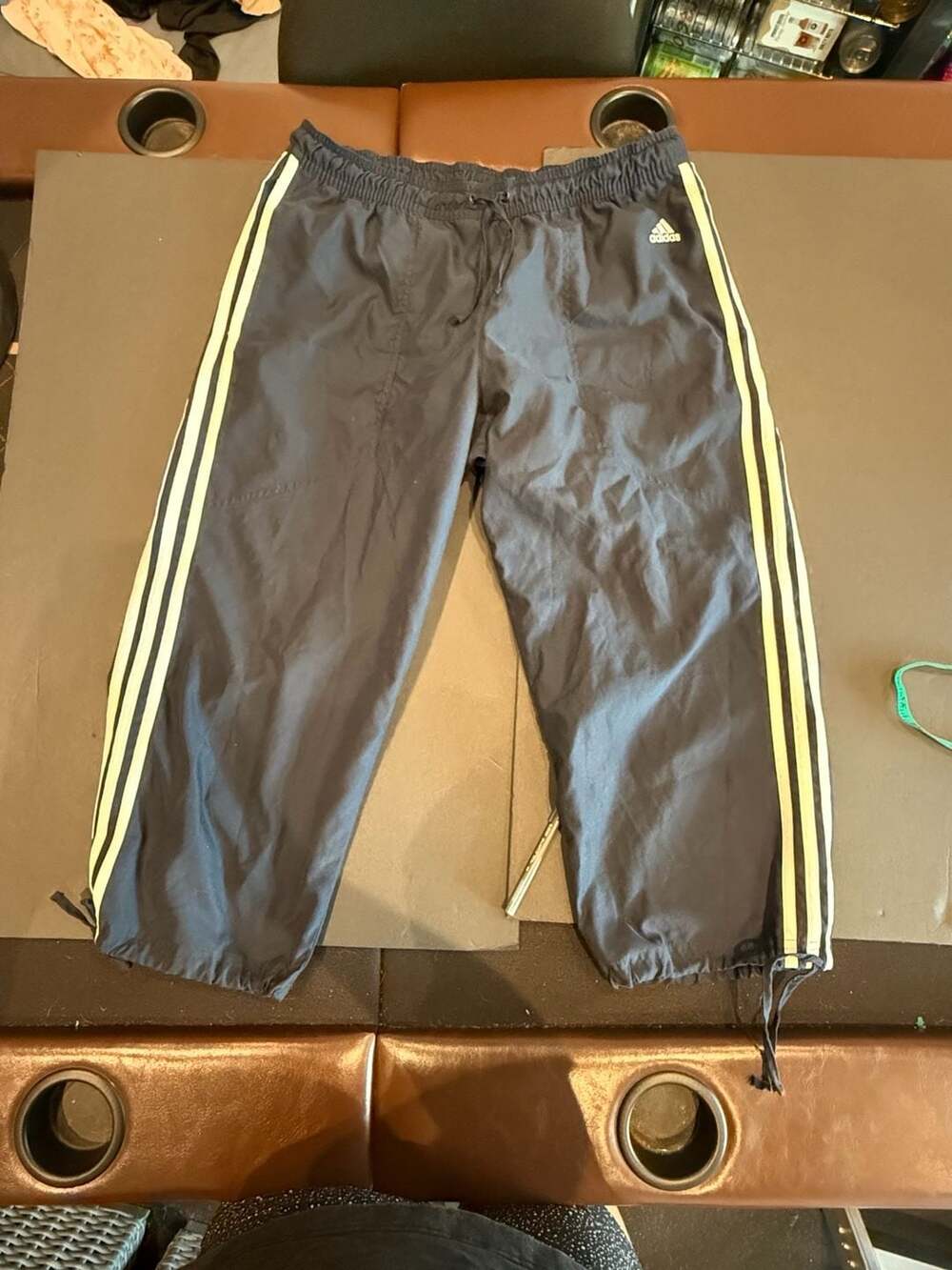 Vintage Adidas 3-Stripe Drawstring Track Pants Size L